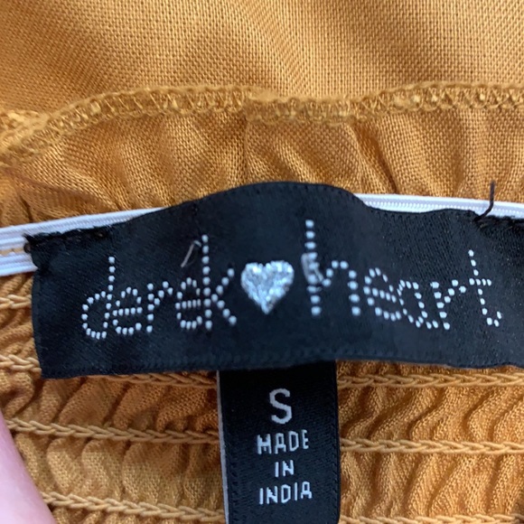 Derek Heart Mustard Strapless Top Dress Size Small - Picture 4 of 5